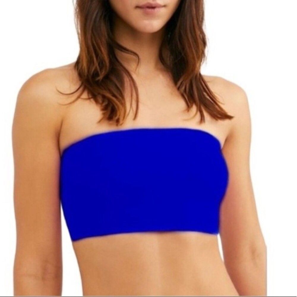 Free People Nina Neo Bandeau in Blue Flame Size XS NWT